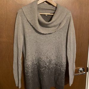 Halogen Ombré Gray Cowl Neck Sweater